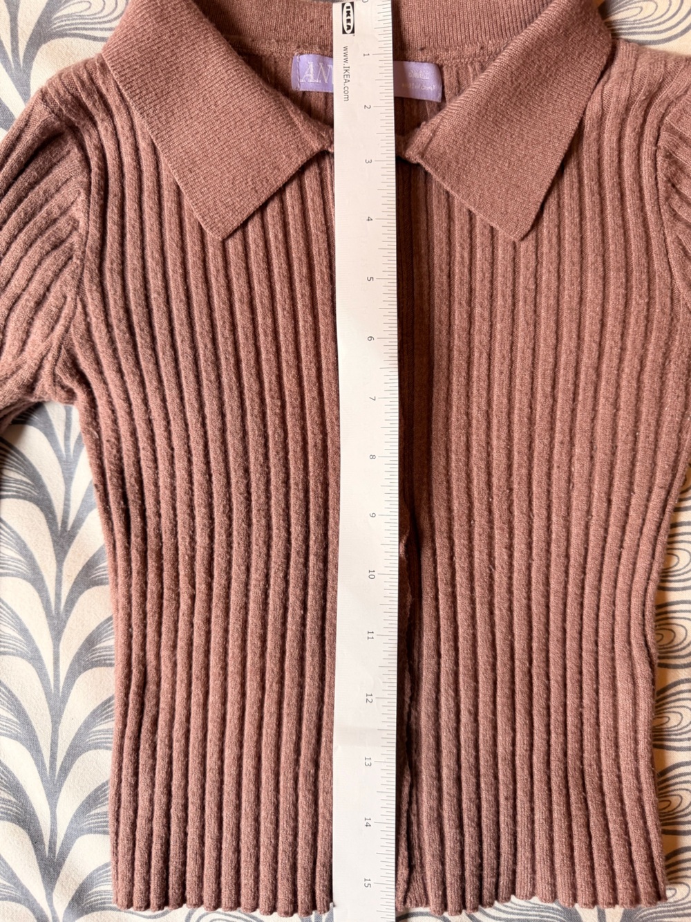 Collared Y2K Preppy Ribbed Button-Front Knit 90s Sweater - Picture 7 of 7